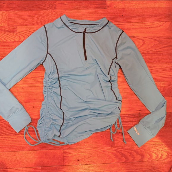 Turquoise swim rash guard - Picture 1 of 2